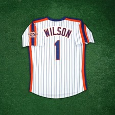 Mookie Wilson 1986 New York Mets Home Cooperstown Men's Jersey w/ 25th Patch