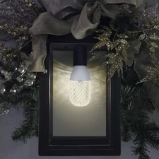 Gemmy Lightshow Diamond Sparkle White LED Edison String Light Bulb