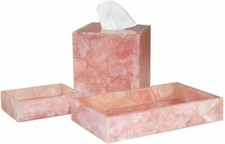 Rose Quartz BATHROOM ACCESSORIES SET Handmade Home DECOR