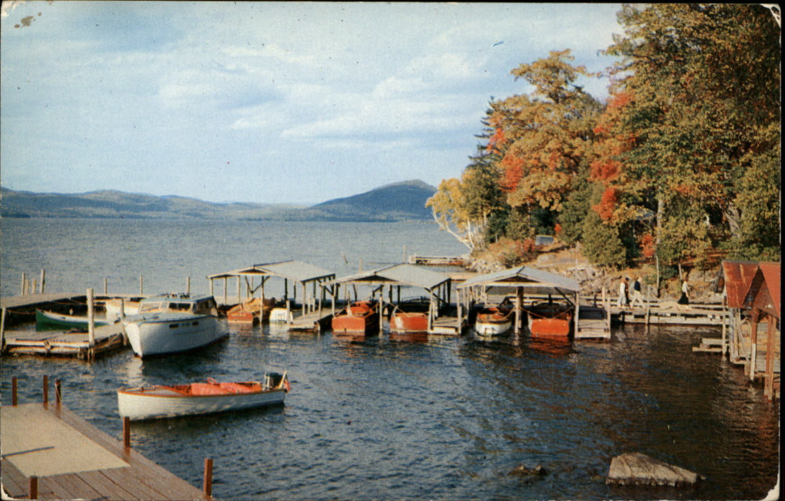 Pilot Knob New York Lake Northwest Bay 1950s wooden boats