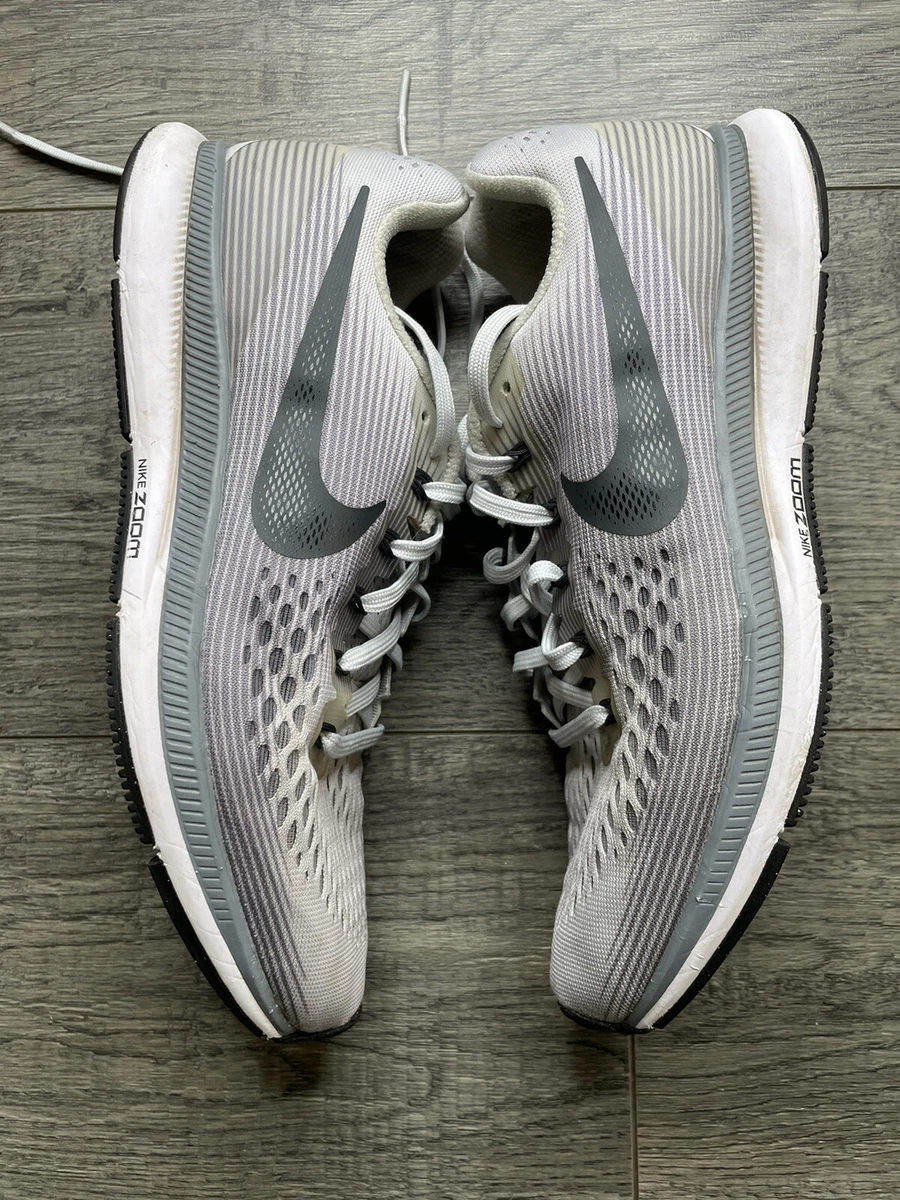 Nike Zoom Pegasus 34 Womens Gray Running Shoes Lace Up Low Top Sz 9.5 880560 010