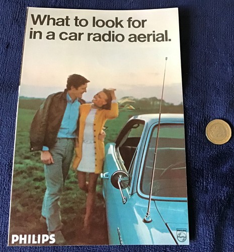 PHILIPS AUTORADIOANTENNE AUSKLAPPBAR ORIGINAL VERKAUFSPROSPEKT