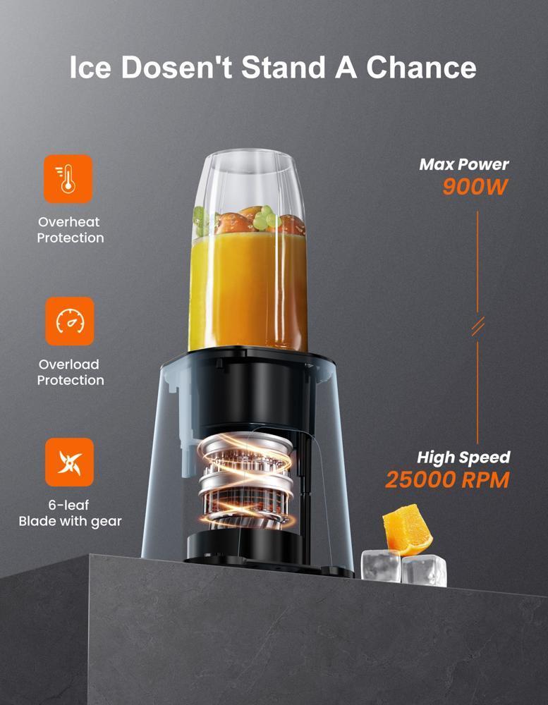 New 1000W Blender for Make Shakes and Smoothies Fruit 11 Pieces For Kitchen