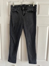 J.Crew Toothpick Ankle Jeans Womens Size 28 Black Skinny Stretch Denim Cotton