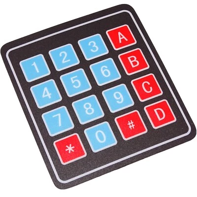 MMTRADE 4x4 Matrix Array 16 Tasten Tastatur Folientastatur für Arduino Raspberry Pi