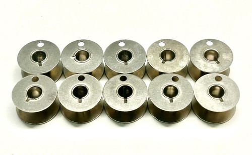 Lot of 10 Vtg Singer Sewing Machine Metal Bobbins Class 15 Simanco 2136 Japan