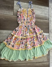 Matilda Jane Girls Sz 4 Tiered Maxi Twirl Tell Me More Dress Floral