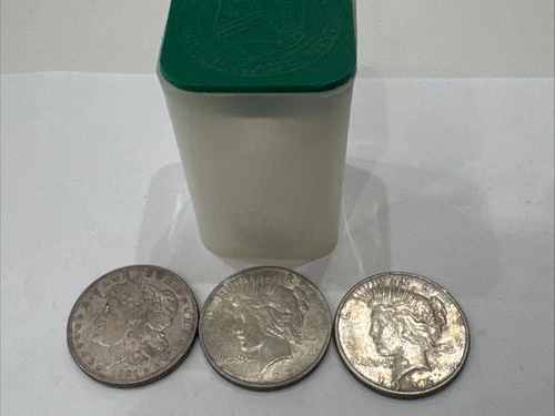 Lot Of 3 Silver Dollars 1921 Morgan 1922 1926S Peace 90% Silver Scrap AU Unc