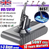 21.6V Replacement Battery For Dyson V8 Animal V8 Absolute SV10 Vacuum Cordless