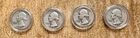 🔥 1940-64 Washington Quarter 90% Silver Circulated $1 Face Value 4 Quarters🔥