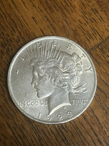 1923 Peace Silver Dollar $1. Ungraded But In Excellent Condition