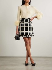 XL - Valentino CARDIGAN WITH FEATHERS Virgin Wool BNWT