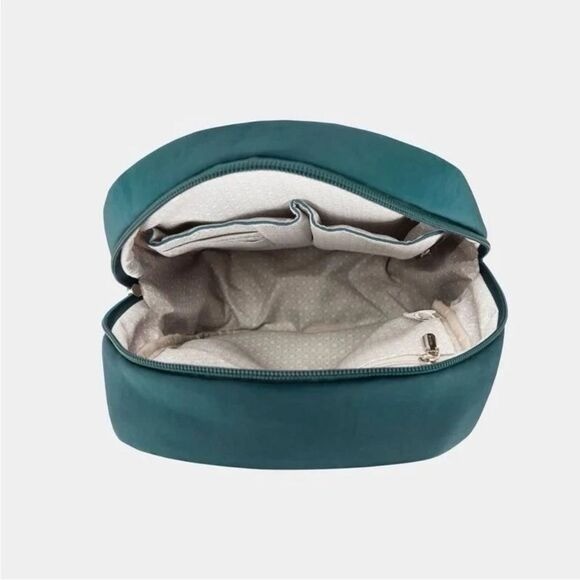 Travelon Anti-Theft Essentials Backpack Teal Peacock RFID Pockets LED Travel bag thumbnail 6