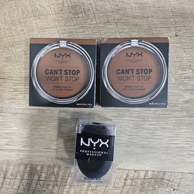 2pk NYX Can't Stop Won't Stop Setting Powder Foundation Finish Deep CSWSPF22