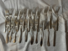Mismatched Silverplate 5-Pc.Place Settings Flatware Vintage Service for 1, 4, 6