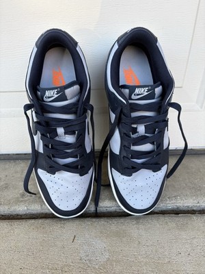 Nike Georgetown Dunk Low Black Gray White Leather Sneakers