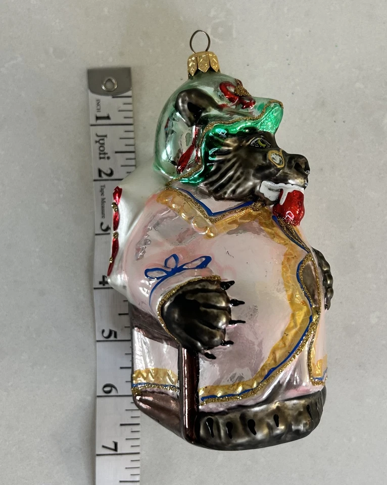 Núcleo de cuento de hadas Y2K ✨ De colección años 90 Kurt Adler Polonesa Caperucita Roja y lobo Foto 4 de 4