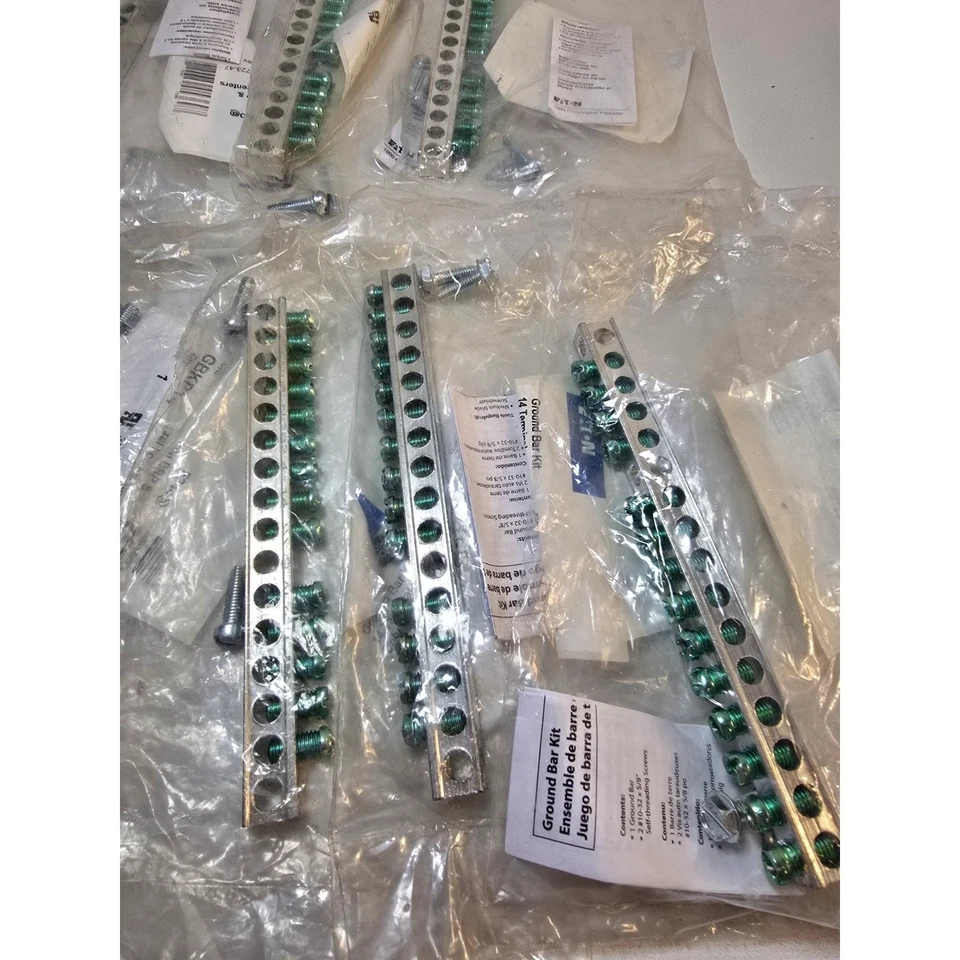 Lot Of 9 Eaton GBKP14 / 14-Terminal Ground Bar Kit, BRP & CHP Loadcenters - Image 3 of 4