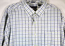 Kirkland-Mens Classic Dress Shirt-2XL XXL-100 Cotton-Non Iron-Plaid-Button Down