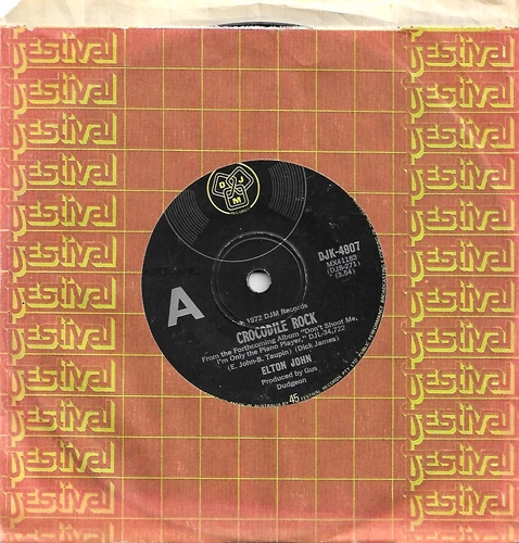 ELTON JOHN "Crocodile Rock/Elderberry Wine" 1st AUSSIE PRESS DJK-4097 7" SINGLE