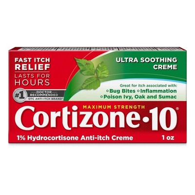 7/28 Cortizone 10 Maximum Strength Hydrocortisone Anti-Itch Relief Cream, 1 OZ
