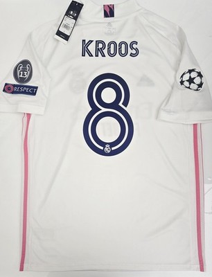 2020/21 Adidas Real Madrid #8 KROOS UCL Home Soccer Jersey FM4735