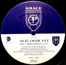 GRACE - NOT OVER YET - 12” VINYL RECORD  - 90S TRANCE HOUSE DANCE CLASSIC DJ