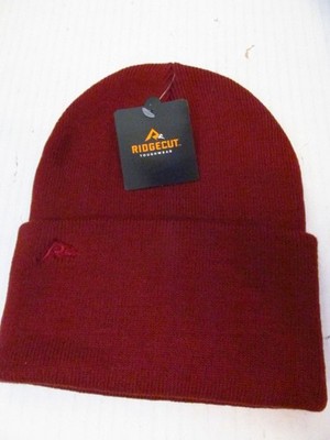 Ridgecut Toughwear Cuffed Knit Cap Hat, Tibetan Red, One Size