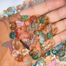 100g Glass beads lot jewelry making mix variety bead supplies Read Description