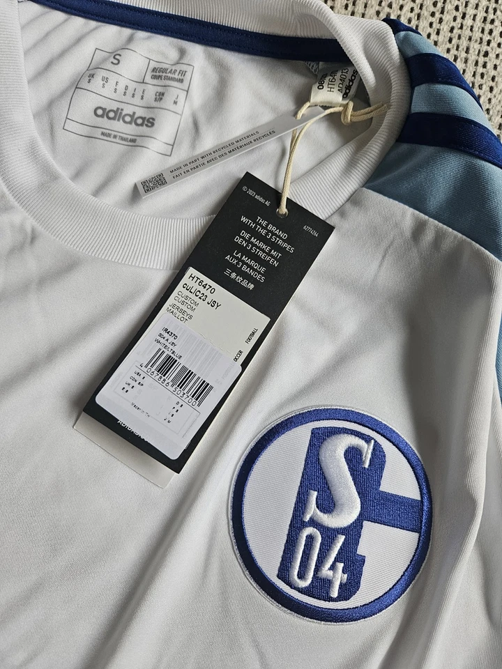 Adidas FC Schalke 04 Trikot Gr. S Neu✅️ Veltins Weiss S04 Retro Shirt Fans FCN - Bild 2 von 3