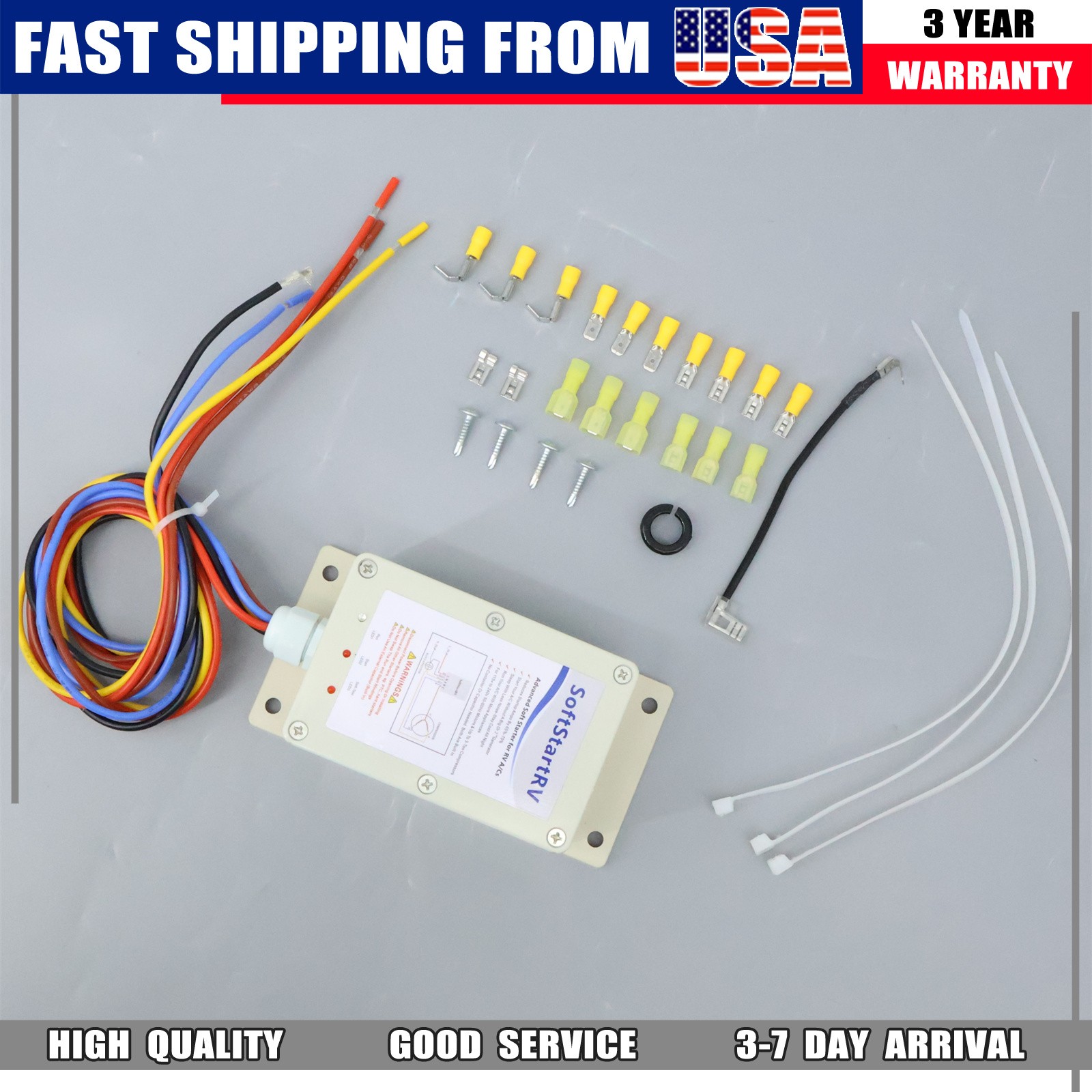 New Soft Start Kit Air Conditioner Setup RV A/C Starter For SSRV3T 110 Volts