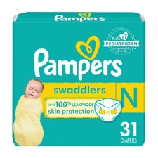 Pampers Swaddlers Newborn Diapers with Leak Protection and Wetness Indicator