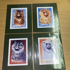 4 x Louis Wain prints PERSIAN CATS.  