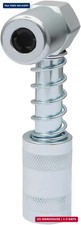 90 Degree Grease Fitting, Grease Gun Coupler, Carbon Steel | Spring-Loaded Coupl