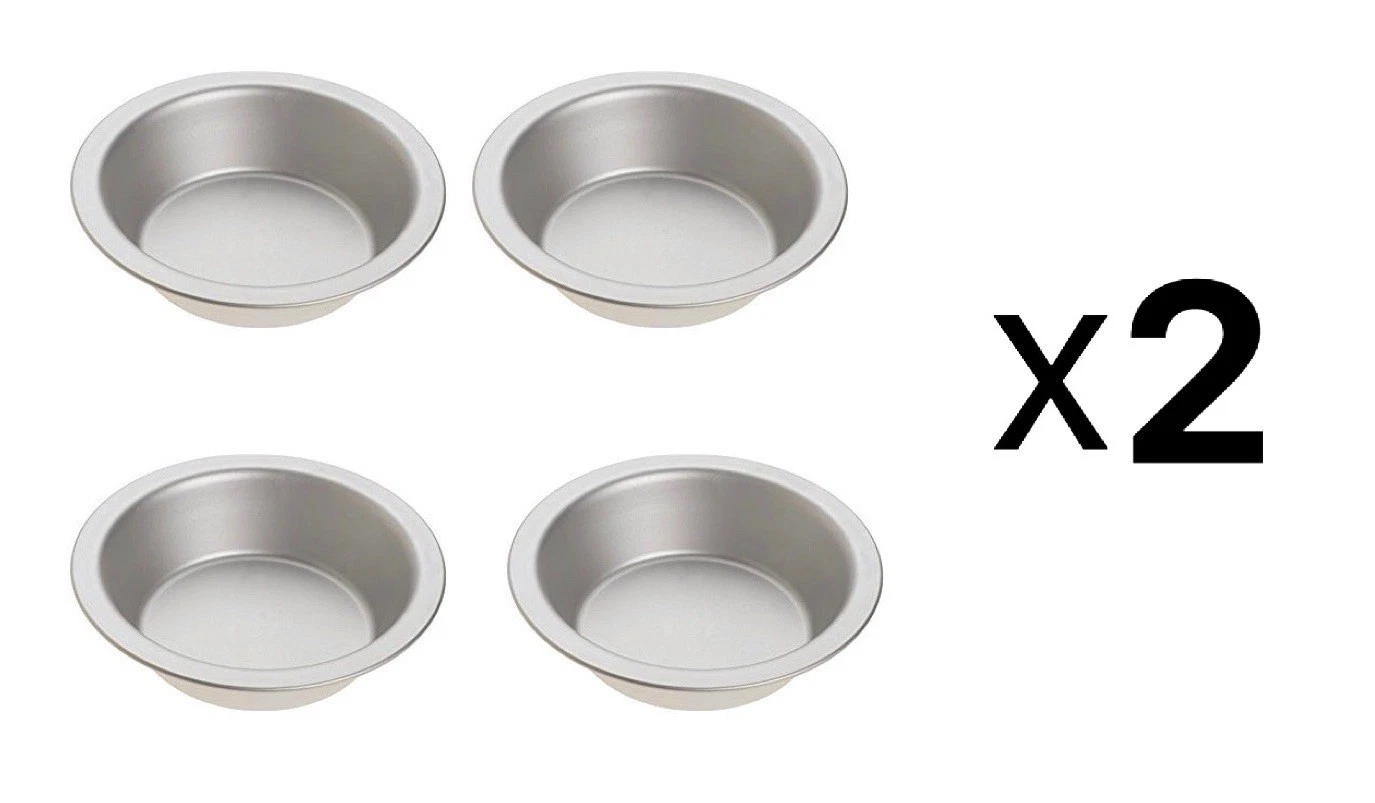 Norpro Set of 4 Tin Mini Pie Pans, 5 Inch Diameter (2-Pack)