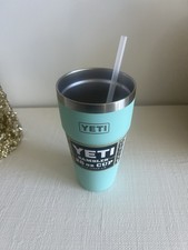 YETI RAMBLER 26 OZ. TUMBLER cup SEAFOAM with STRAW No Lid NEW