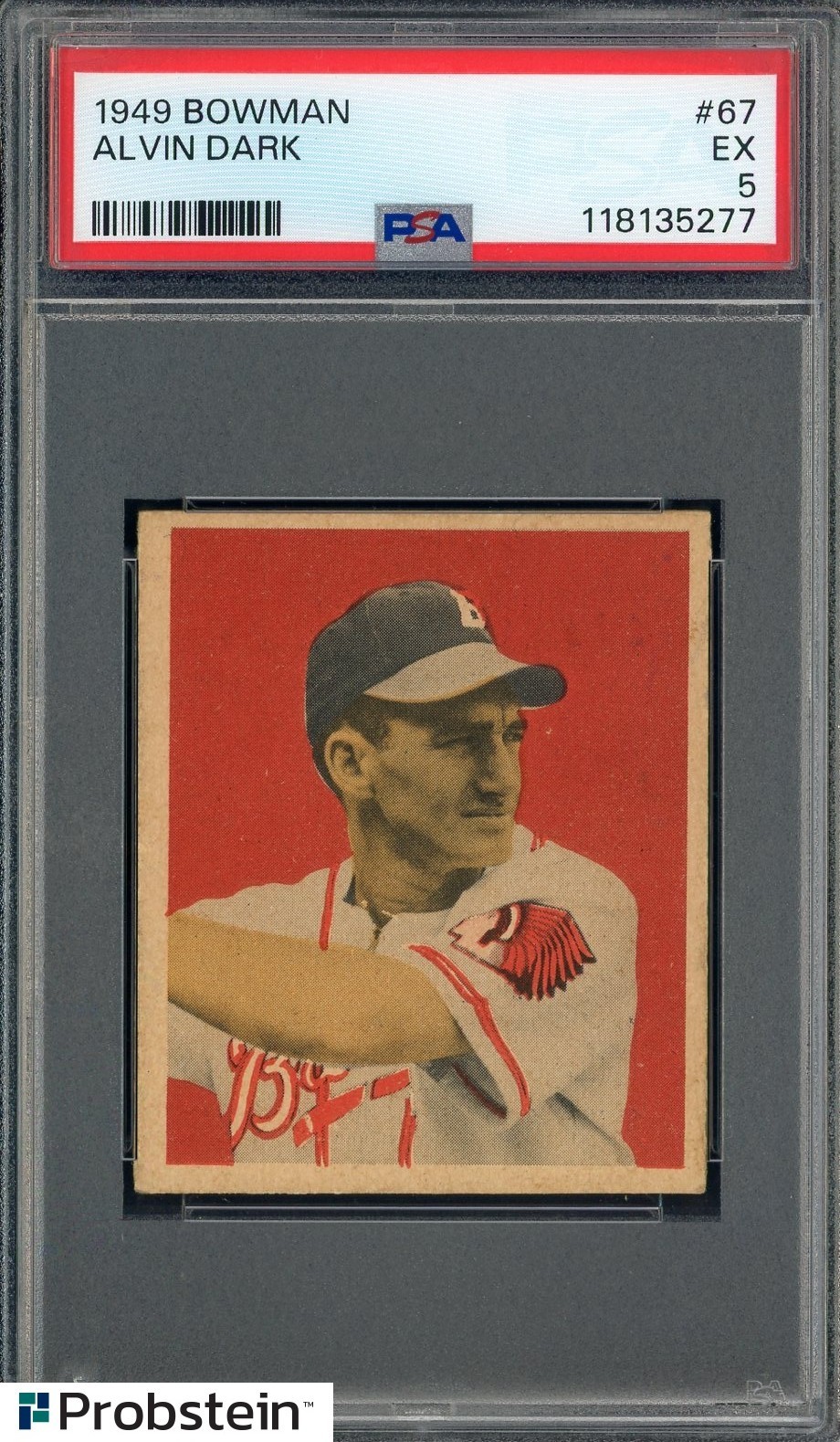 1949 Bowman #67 Alvin Dark Boston Braves PSA 5 EX