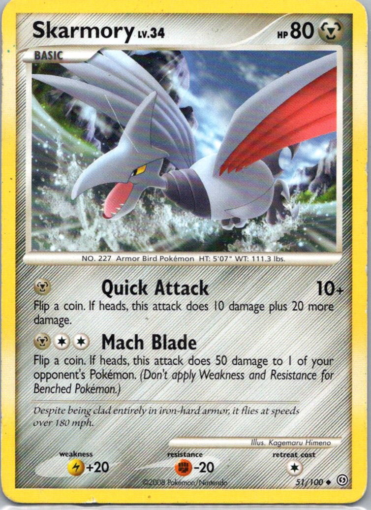 Pokemon TCG Skarmory 51/100 Stormfront MP