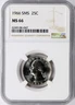 1966 25c SMS Washington Quarter NGC MS66