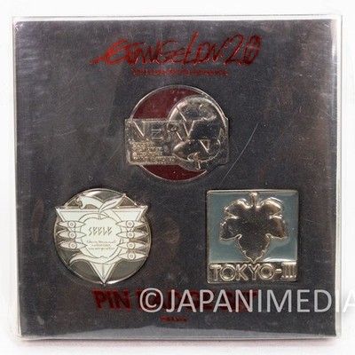 Evangelion Pins 3pc Set / NERV Logo, Tokyo-3 City, Seele Logo