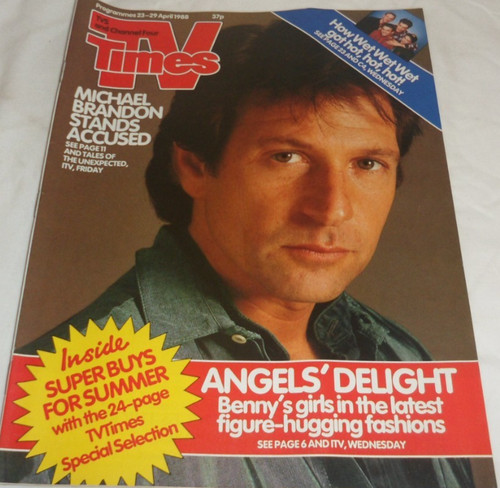 Tv Times 1988 23-29 Apr, Vintage Advertising, Michael Brandon Stands Accused