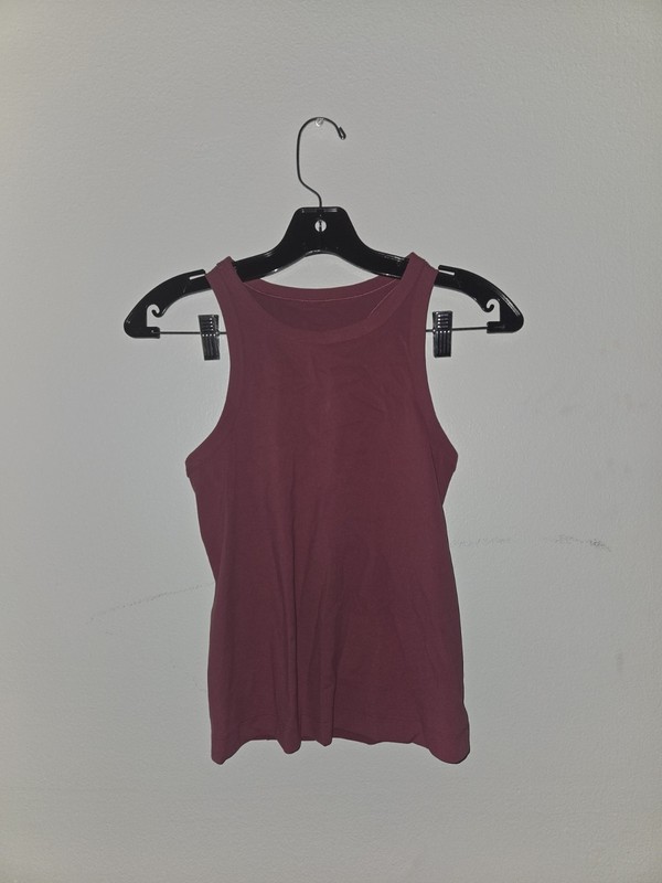 Purple Solid Knit Sleeveless Round Neck Pullover Tank Top Women’s Size 2