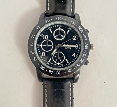 Men's COLLEZIO Quartz Watch Faux Chronograph Analog Dial 44mm