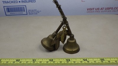 Vintage Brass Double Bell Leaves