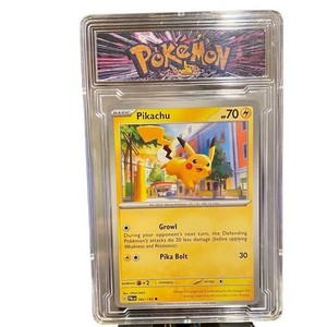 Pokémon TCG Pikachu Paldea Evolved Custom Slab Card 062/193 NM/M Condition