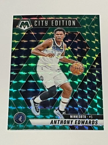 ANTHONY EDWARDS 2024-25 Panini Mosaic City Edition #279 Green Mosaic Prizm