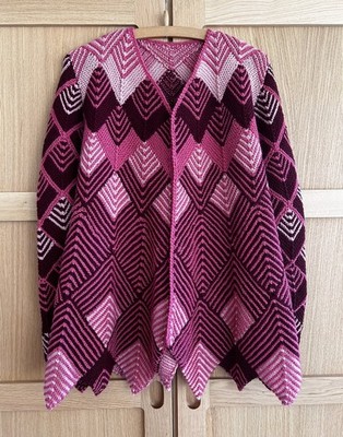 Jane Slicer Smith handgestrickte Wolle Strickjacke Pullover handgefertigt 
