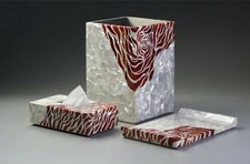 Marble Inlay Bathroom Set, Mother Of Pearl Bathroom Accessories tissue box, soap