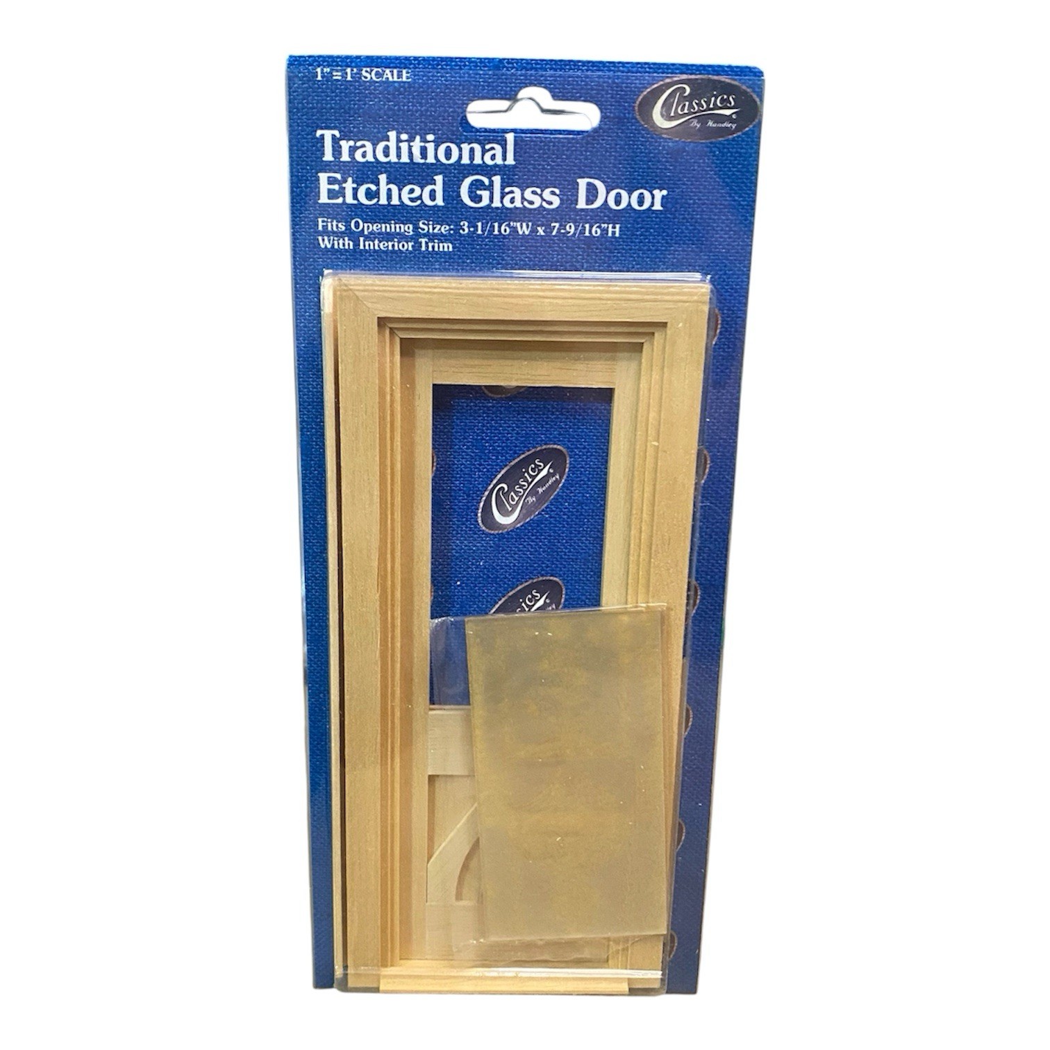 Dollhouse Traditional ETCHED GLASS DOOR  1:12 Scale Classics 71310