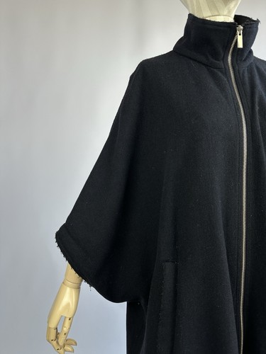 Totême Brindisi Cape Coat Womens Wool Full Zip Collared Coat Black Size M/L - Picture 8 of 20
